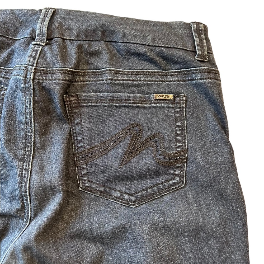 Melissa McCarthy Seven7 Women’s Jeans 14 Pencil Blue Dark Wash Rhinestones EUC